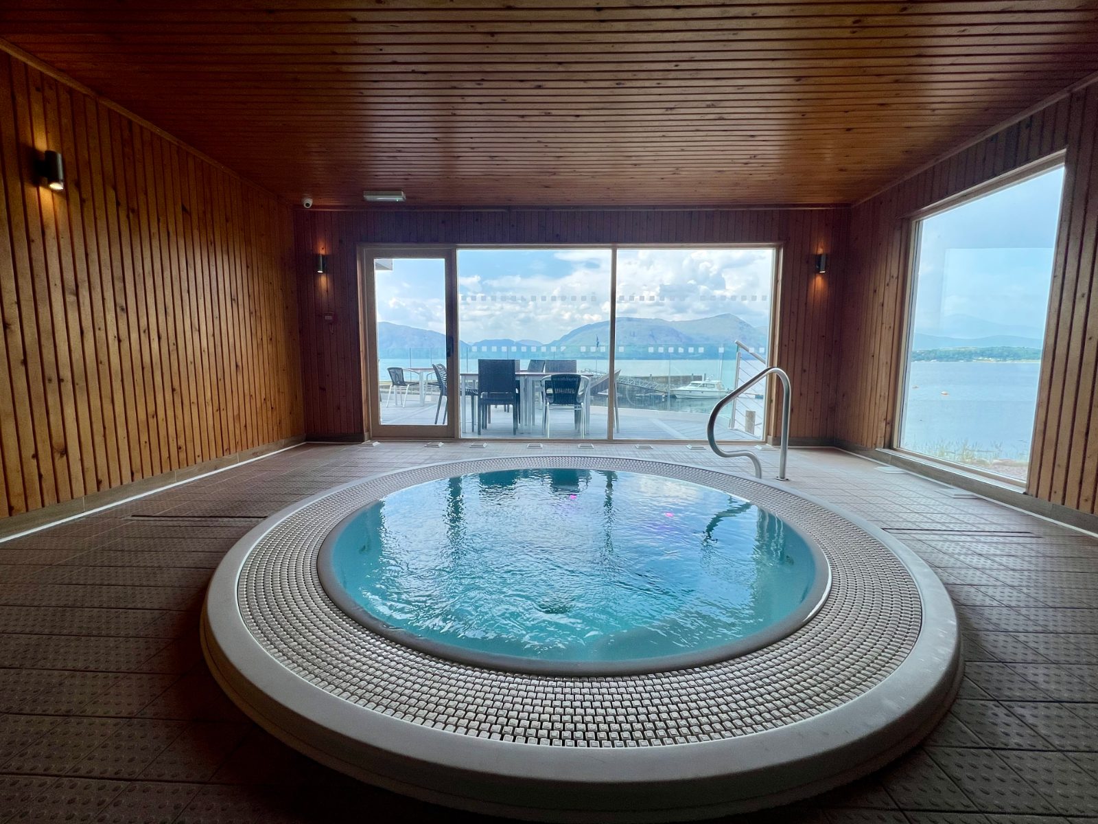 The hot tub spa looking over Loch Linnhe